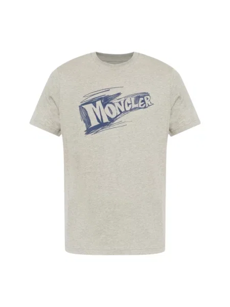 Koszulka Moncler z logo szara