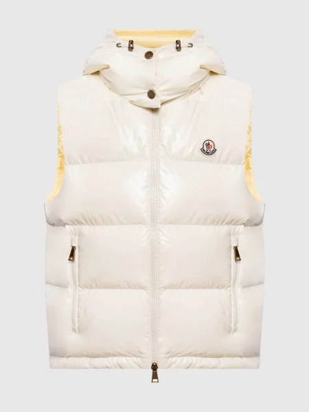 Пуховий жилет Niverolle кольору айворі Moncler бежевий