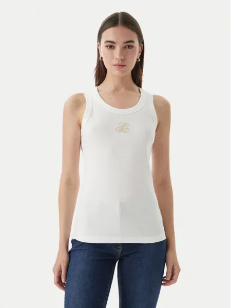 Luisa Spagnoli Top Bordo alb