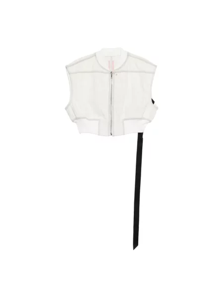 Krótka kamizelka Rick Owens biała