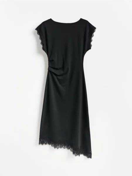 Reserved Rochie midi asimetrică negru