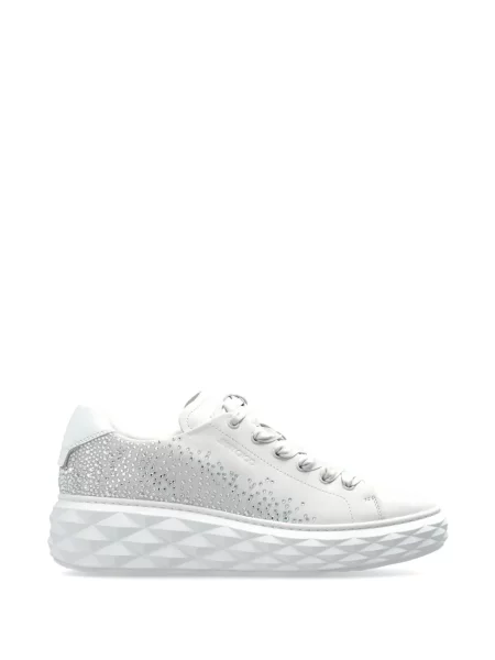 Sneakerși Jimmy Choo din piele alb