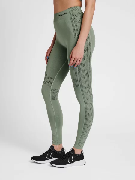 Legginsy mid-rise Hummel Shaping szare