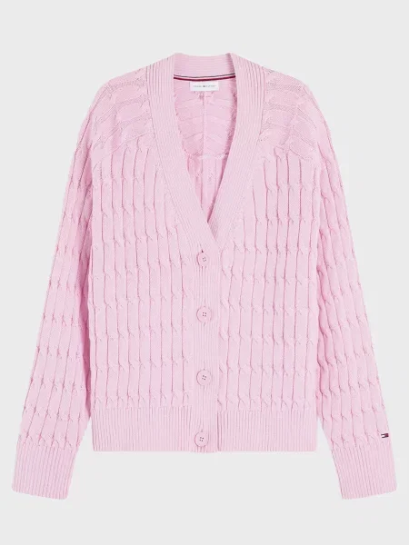 Кардиган Tommy Hilfiger розовый