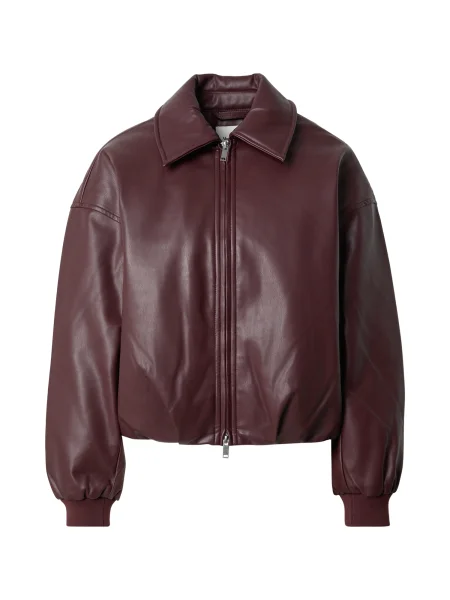 Abercrombie & Fitch Geacă de primăvară-toamnă bordeaux roșu