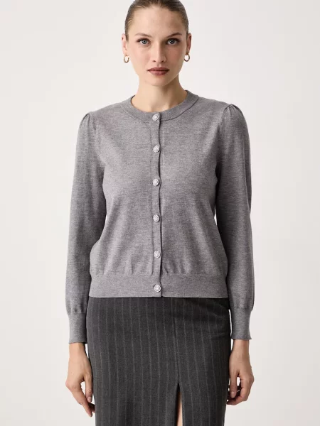 Morgan cardigan pentru femei cu vâscoză MKNOT gri