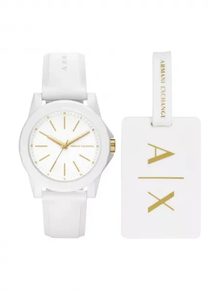 ARMANI EXCHANGE Analógové hodinky zlatá biela
