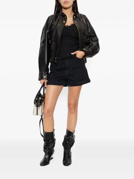 Matlasat pantaloni scurți Balmain negru