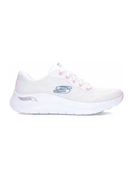 Sneakersy Skechers w jednolitym kolorze białe