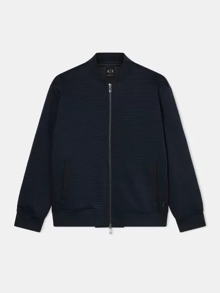 Бомбер Armani Exchange темно-синій поліестер/еластан синій