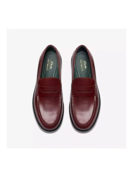 Clarks Mocasini CraftJames Lo Vișiniu roșu