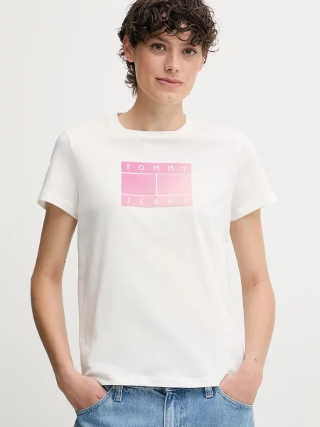 Tričko Tommy Jeans bílá