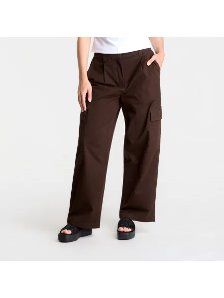 Pantaloni Calvin Klein Jeans Cotton Ewaist Cargo Pant Dark Coffee M
