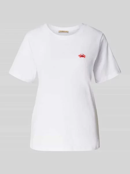 T-shirt z wyhaftowanym motywem Smith And Soul biała