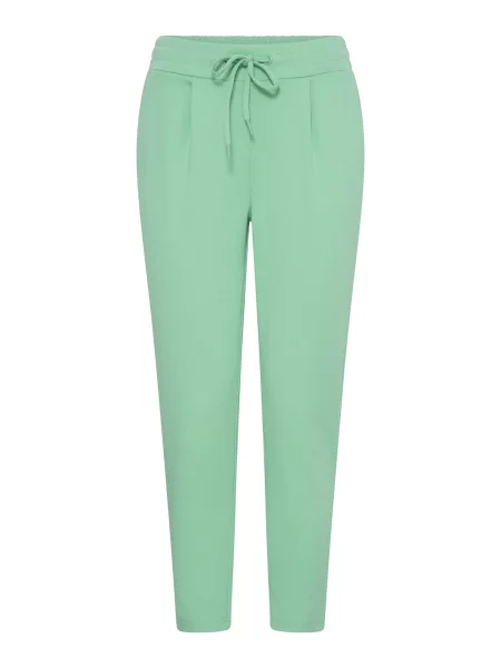ICHI Pantaloni cutați KATE deschis verde