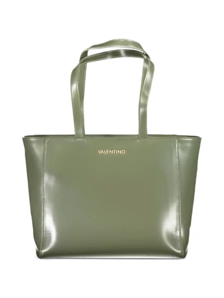 Geantă shopper Mario Valentino cu autograf verde