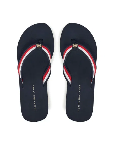 Șlapi Tommy Hilfiger cu pană albastru