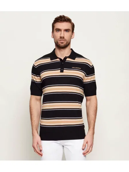 Tricou polo Karl Lagerfeld negru