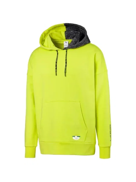 Hanorac cu glugă Puma cu cordon galben