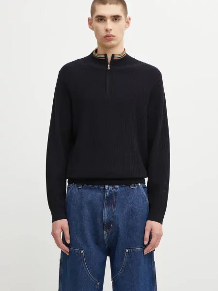 Paul Smith sweter wełniany 0 granatowy niebieski
