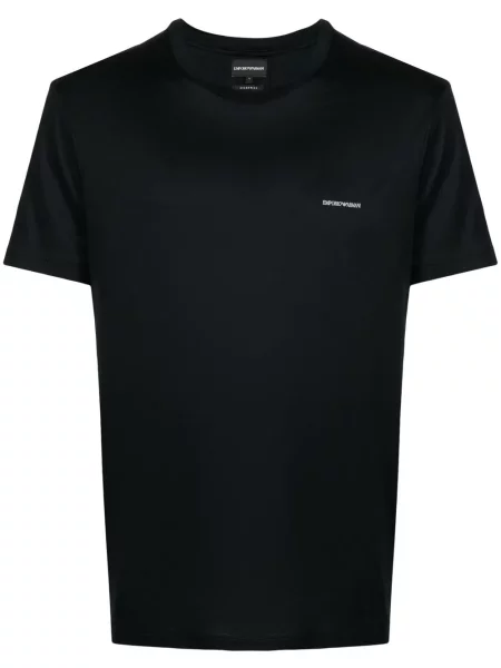 Tricou Emporio Armani cu imagine scurt negru