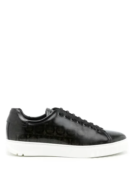 Sneakerși Ferragamo cu imagine negru