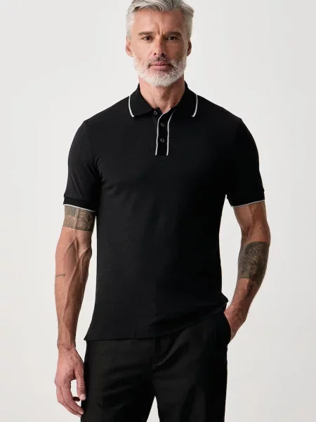 Tricou polo Boss negru