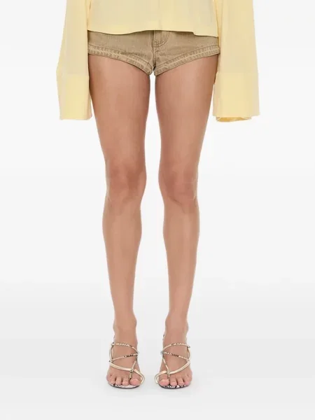 Pantaloni scurți din denim Christopher Esber galben