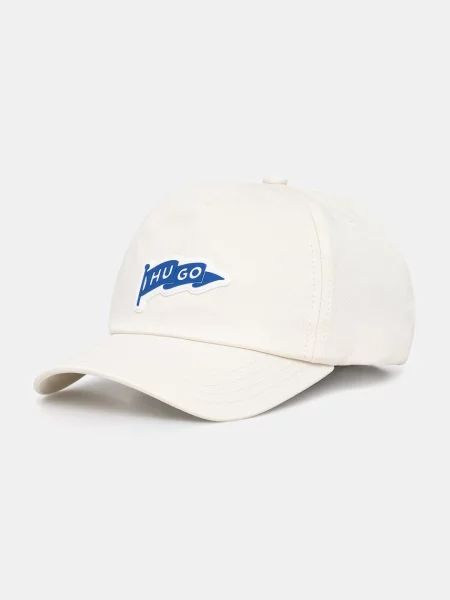 HUGO Blue czapka z daszkiem Jinko-Flag beżowa