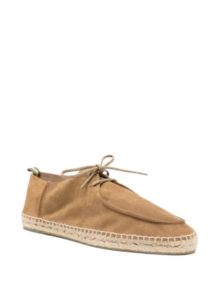 Fűzős csipkés espadrilles Castaner barna