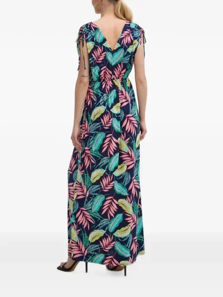 Rochie maxi Morgan cu imagine cu cordon albastru