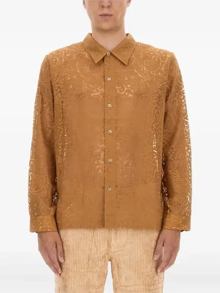 Риза Séfr с дантела кафяво