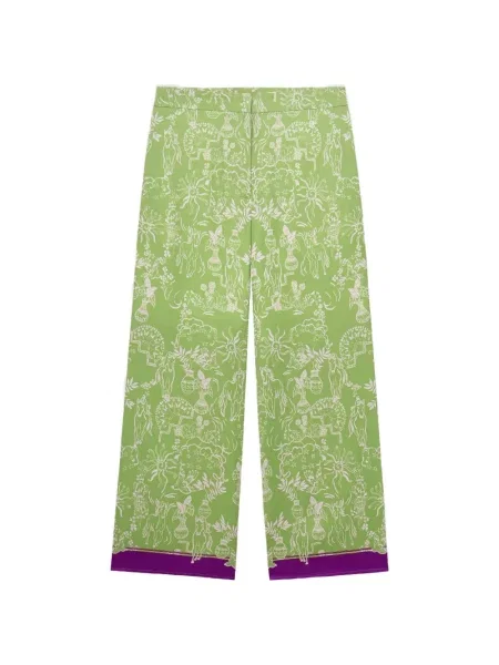 Pantaloni palazzo Shanghai Tang de mătase