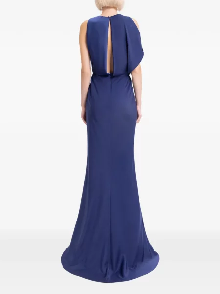 Rochie maxi Gemy Maalouf drapată de costum albastru