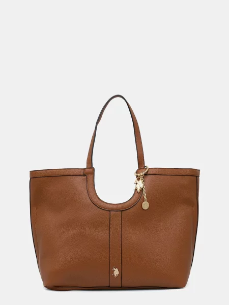 U.S. Polo Assn. torebka shopper z imitacji skóry LAWSON brązowa