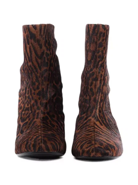 Cizme scurte Paul Warmer cu imagine cu model leopard maro