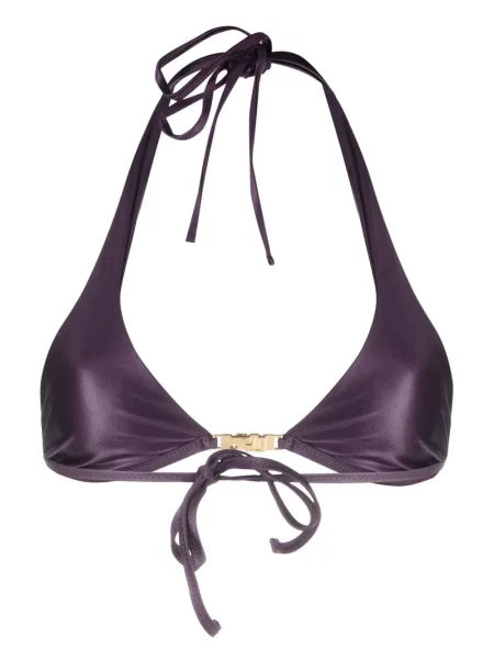 Bikiny Gcds s výstřihem halter fialové