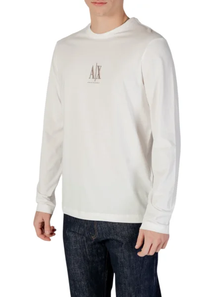 Тениска с дълъг ръкав Armani бяло
