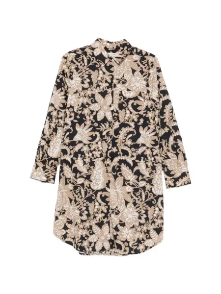 Lung rochie mini Marc O'polo cu model floral cu imagine negru