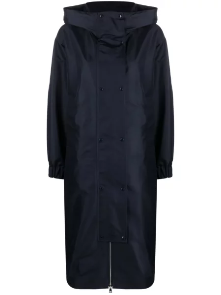 Geacă parka Moncler cu glugă albastru