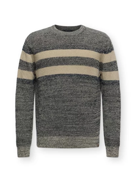 INDICODE JEANS Pulover Jacco / albastru amestec bej