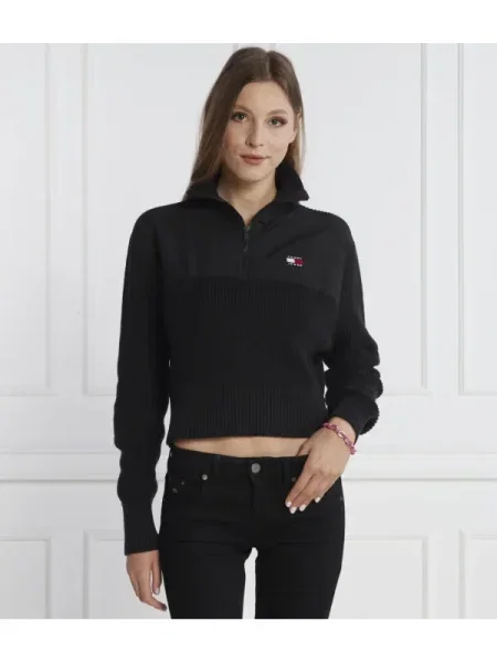 Tommy Jeans Pulover negru