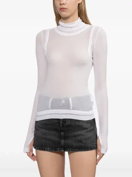 Lung top Helmut Lang alb