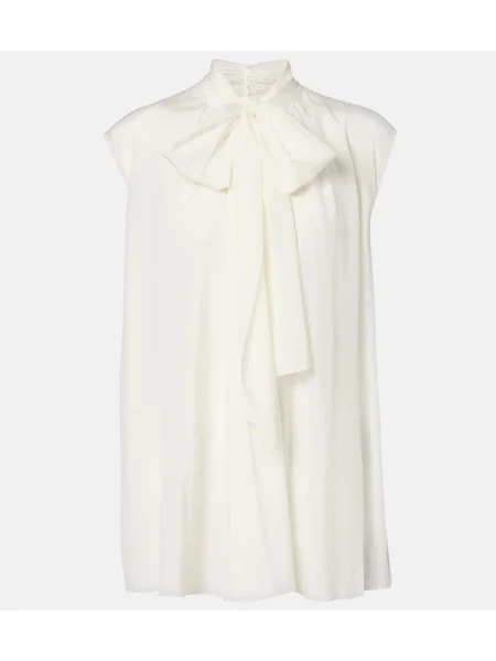 Jedwabny top Dolce&gabbana biały