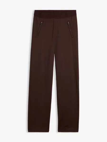 Legginsy termiczne ze stretchem brązowe