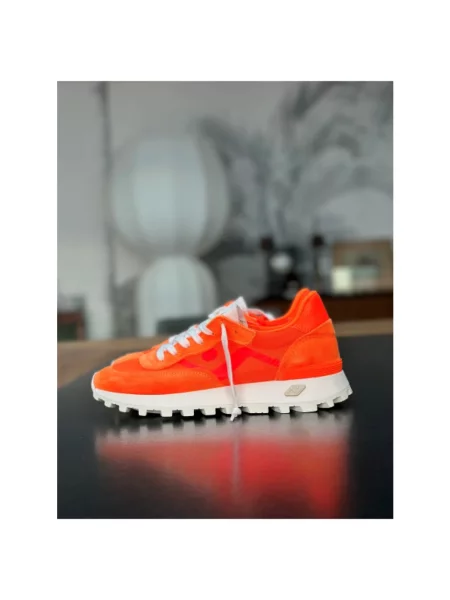 Sneakersy No Map Society zamszowe pomarańczowe