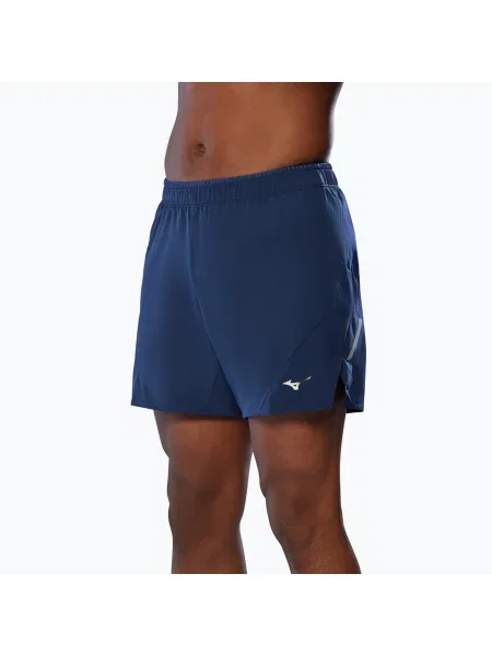 Pantaloni scurți de alergare pentru bărbați Mizuno Alpha Estate albastru