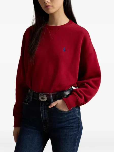 Scurt șapcă Polo Ralph Lauren cu broderie din jerseu maro