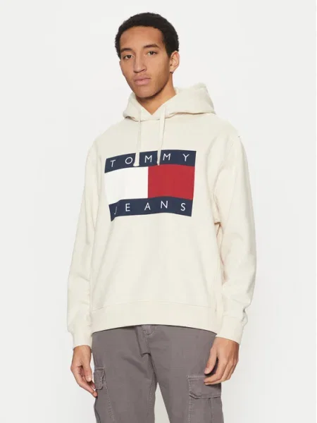 Tommy Jeans Суитшърт Flag бежов