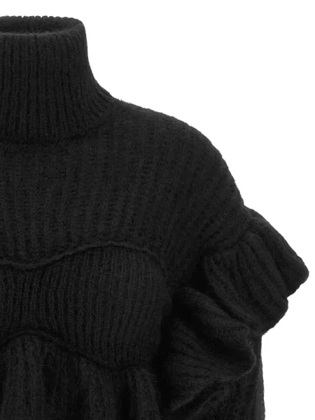 Pulover Elisabetta Franchi cu volane negru
